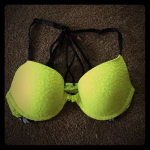 Neon yellow front close bra size 32C